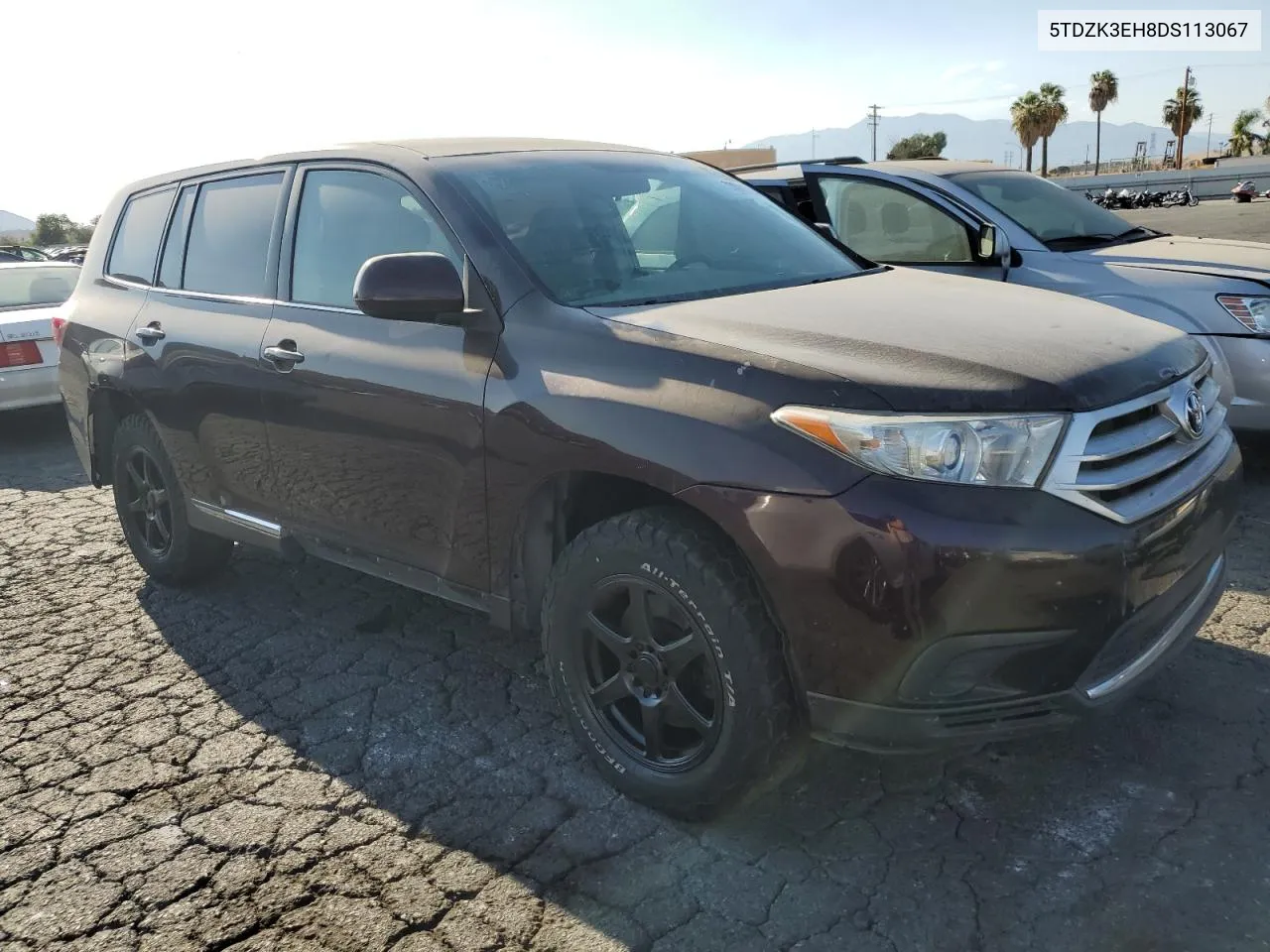 2013 Toyota Highlander Base VIN: 5TDZK3EH8DS113067 Lot: 70133664