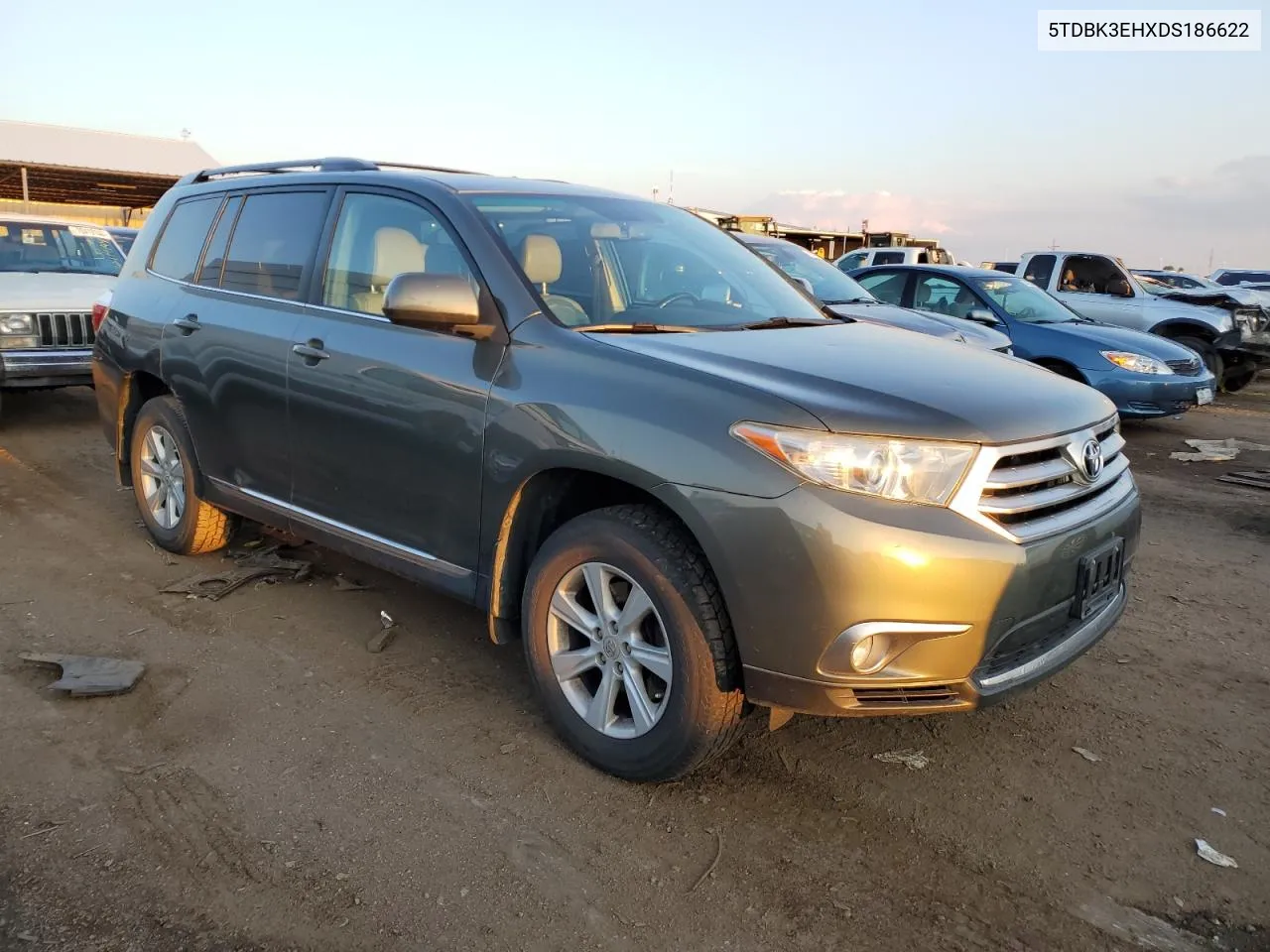 2013 Toyota Highlander Base VIN: 5TDBK3EHXDS186622 Lot: 70450584