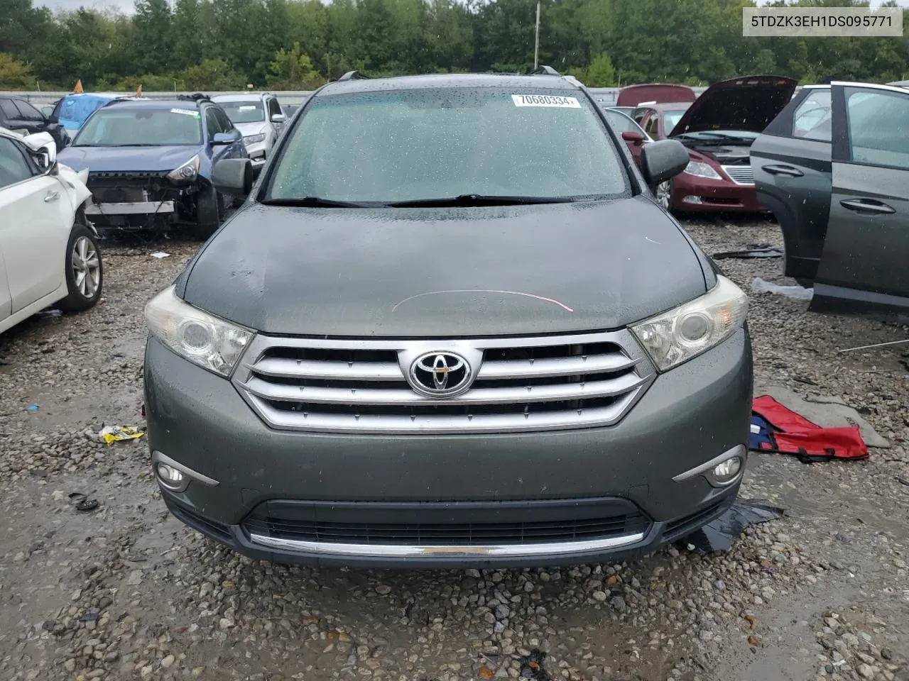 2013 Toyota Highlander Base VIN: 5TDZK3EH1DS095771 Lot: 70680334