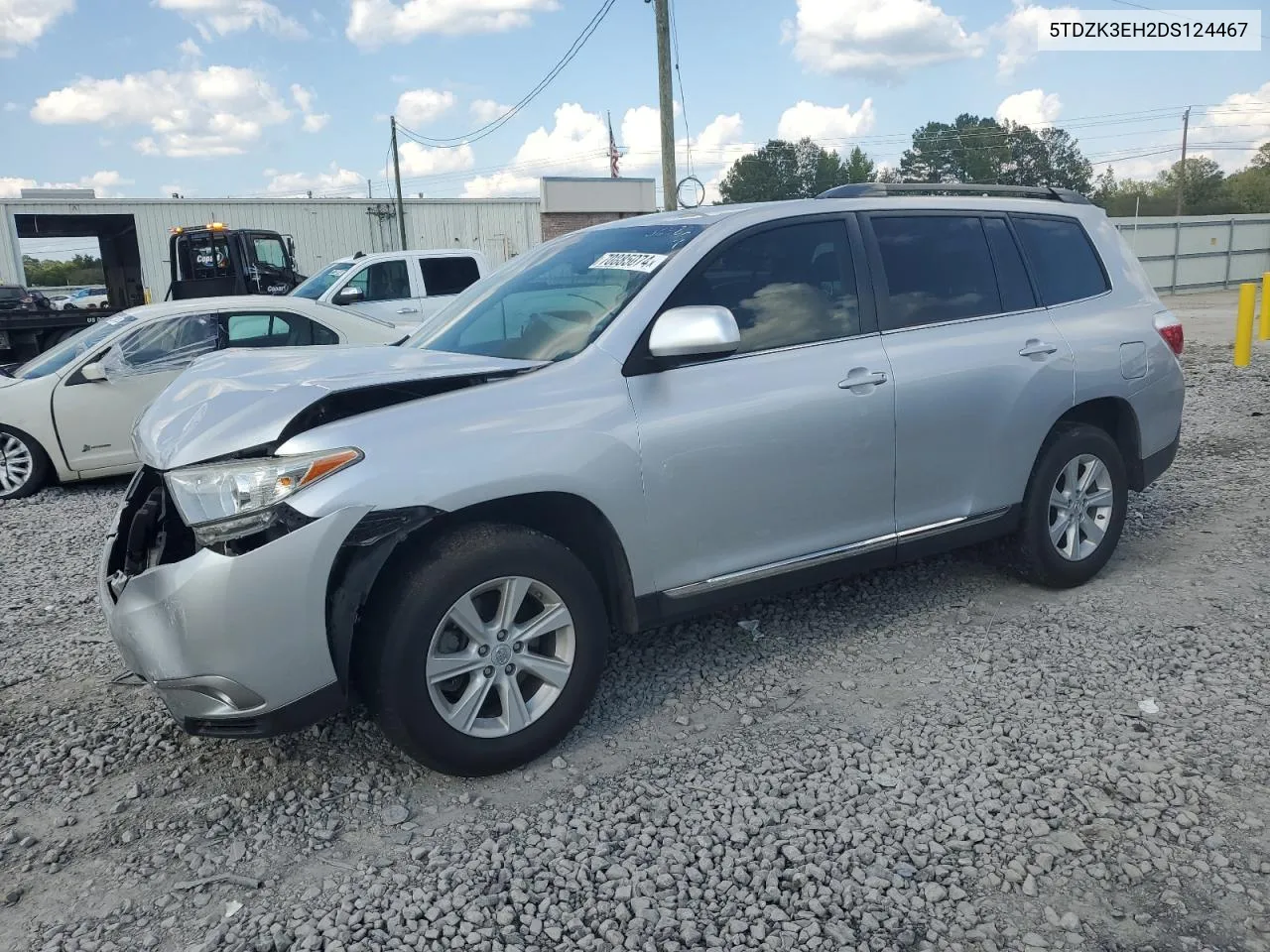 2013 Toyota Highlander Base VIN: 5TDZK3EH2DS124467 Lot: 70885074