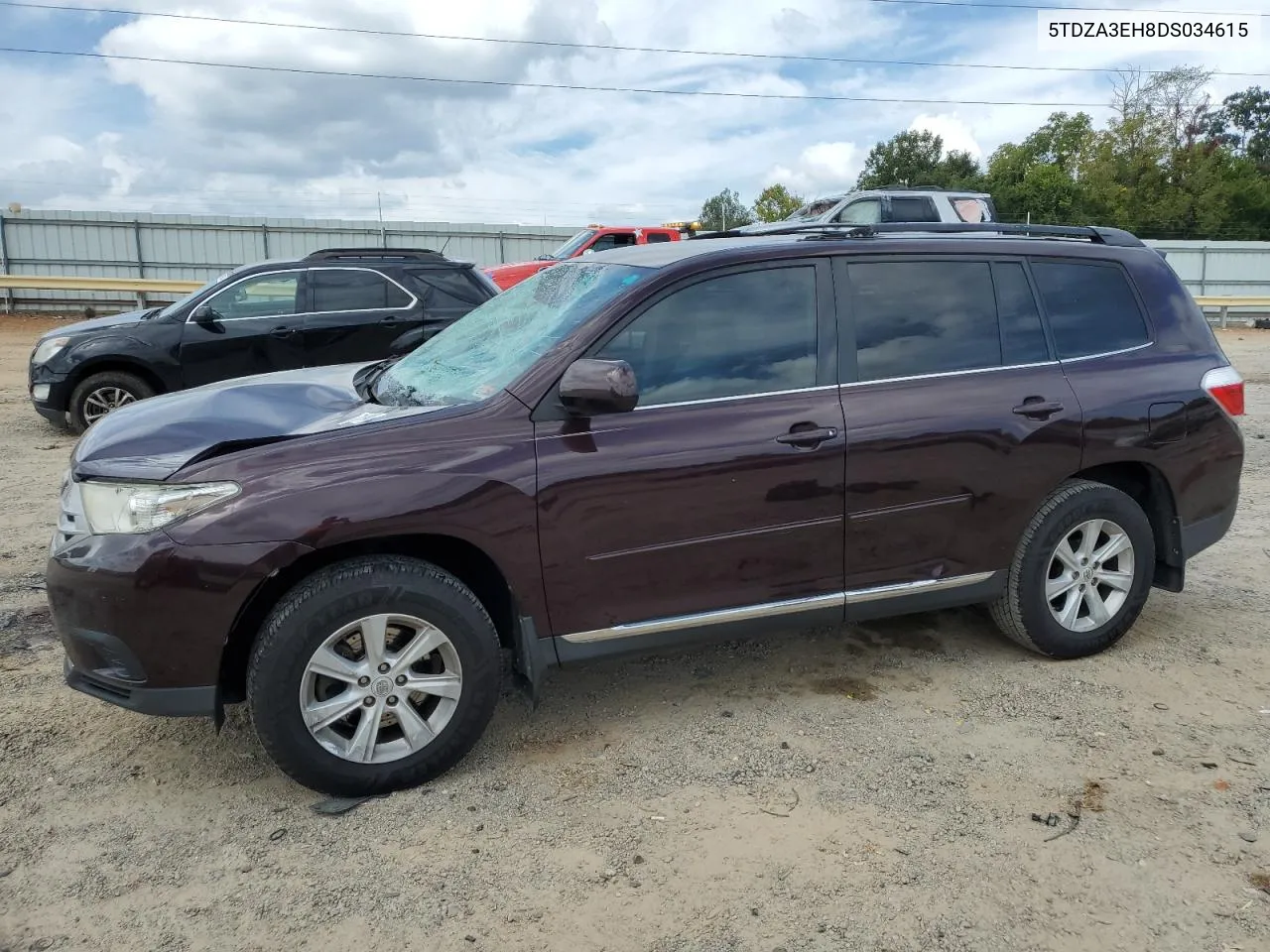 2013 Toyota Highlander Base VIN: 5TDZA3EH8DS034615 Lot: 71157914