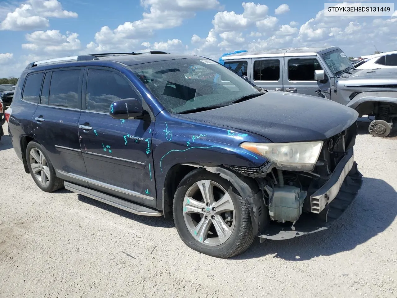 5TDYK3EH8DS131449 2013 Toyota Highlander Limited