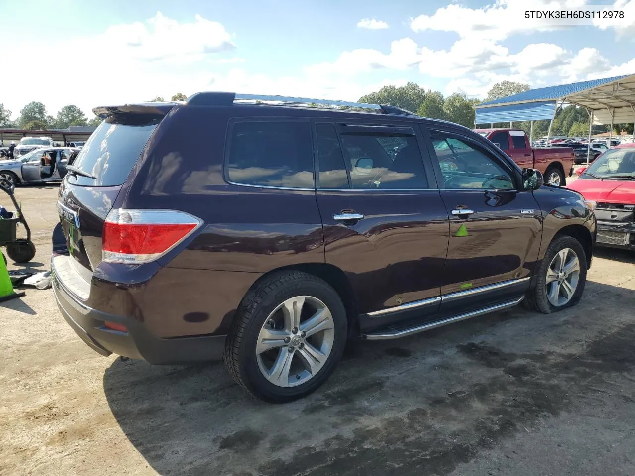 2013 Toyota Highlander Limited VIN: 5TDYK3EH6DS112978 Lot: 72623944