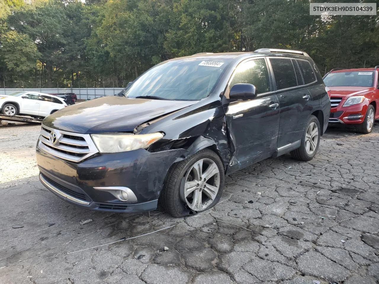 2013 Toyota Highlander Limited VIN: 5TDYK3EH9DS104339 Lot: 72658094