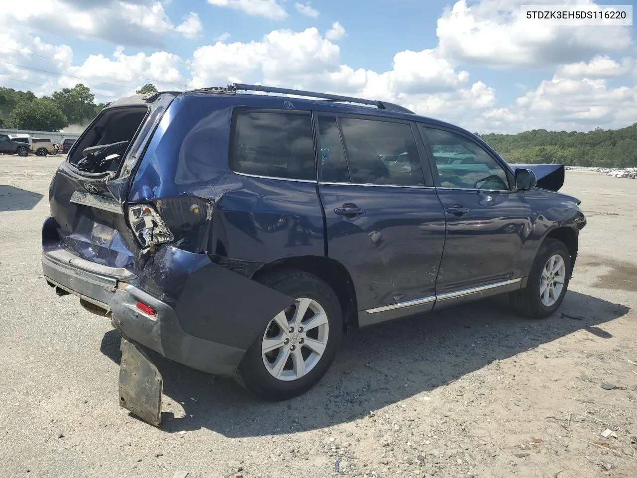 2013 Toyota Highlander Base VIN: 5TDZK3EH5DS116220 Lot: 72775354