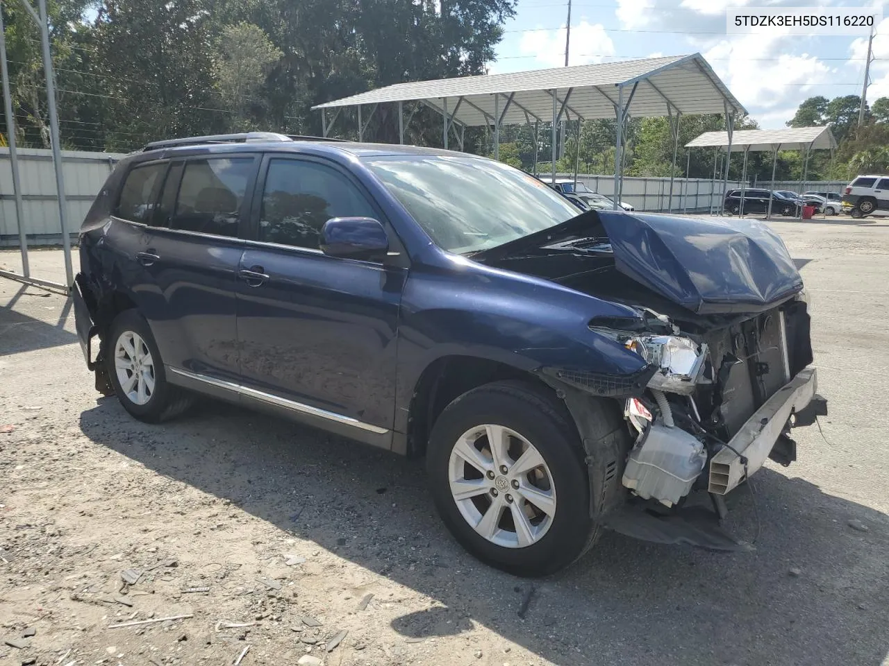 2013 Toyota Highlander Base VIN: 5TDZK3EH5DS116220 Lot: 72775354