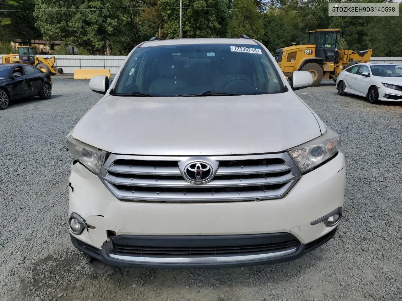 5TDZK3EH9DS140598 2013 Toyota Highlander Base