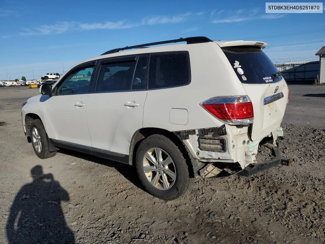 5TDBK3EH4DS251870 2013 Toyota Highlander Base