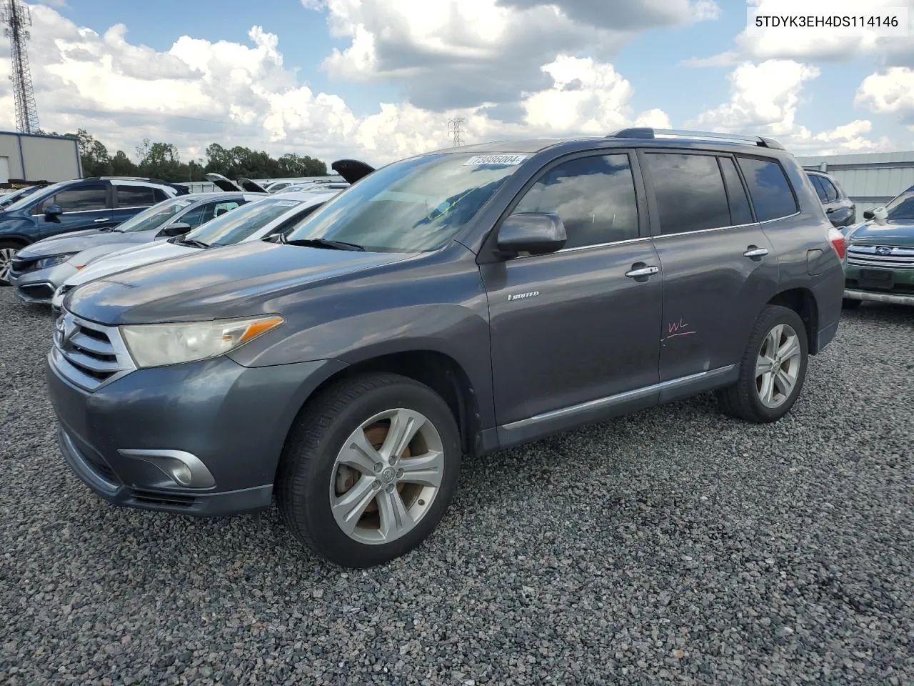 2013 Toyota Highlander Limited VIN: 5TDYK3EH4DS114146 Lot: 73886004