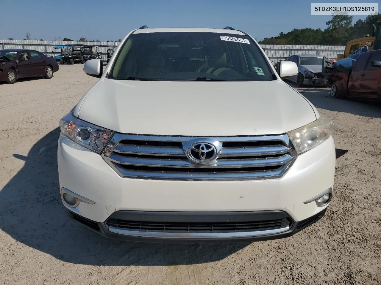 2013 Toyota Highlander Base VIN: 5TDZK3EH1DS125819 Lot: 75552954