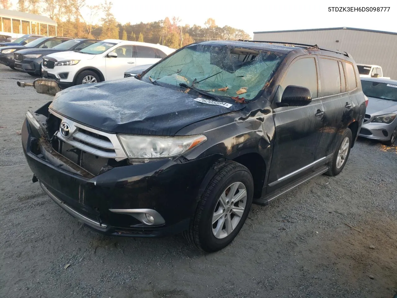 2013 Toyota Highlander Base VIN: 5TDZK3EH6DS098777 Lot: 76205594