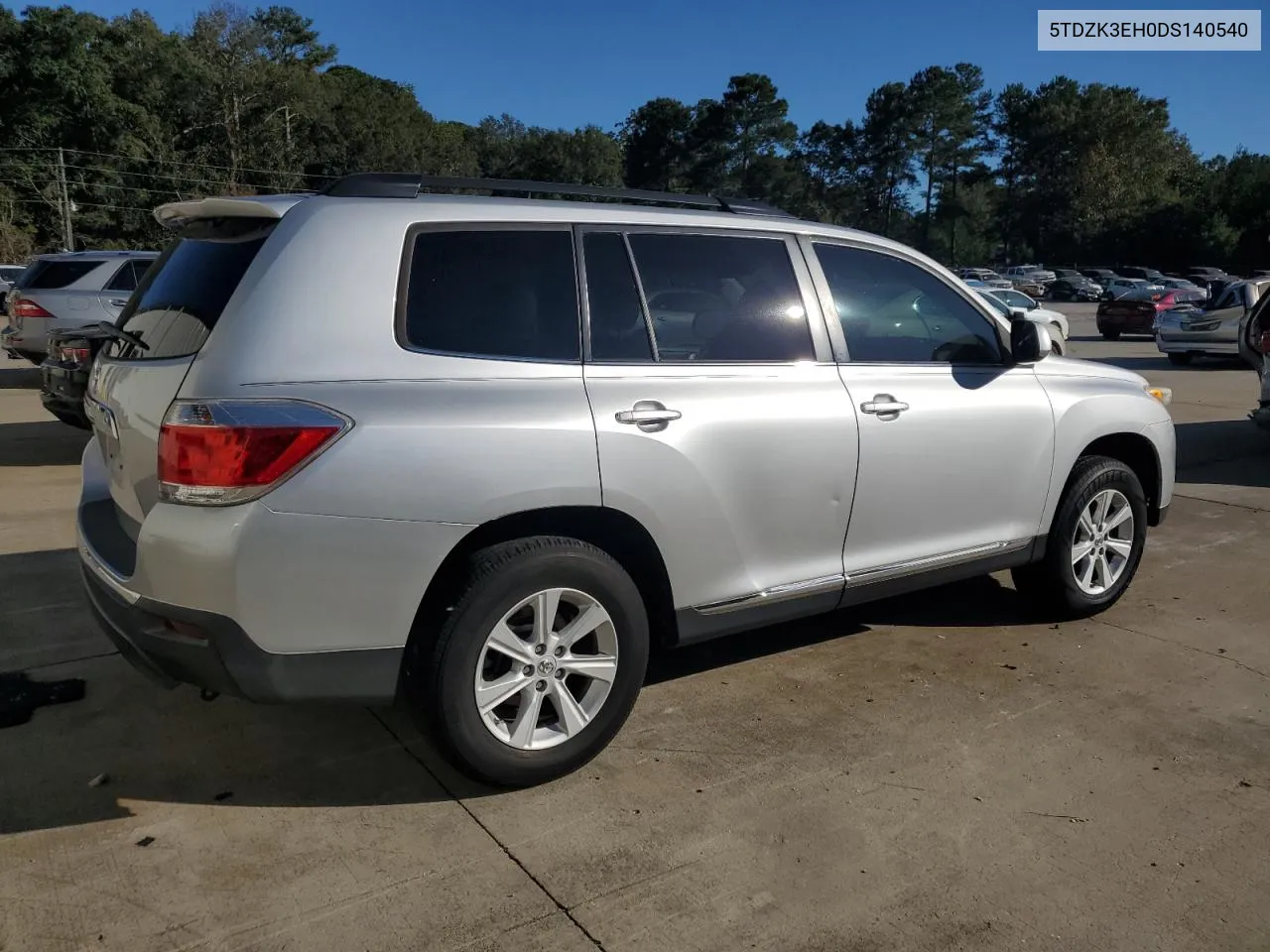 2013 Toyota Highlander Base VIN: 5TDZK3EH0DS140540 Lot: 76775294