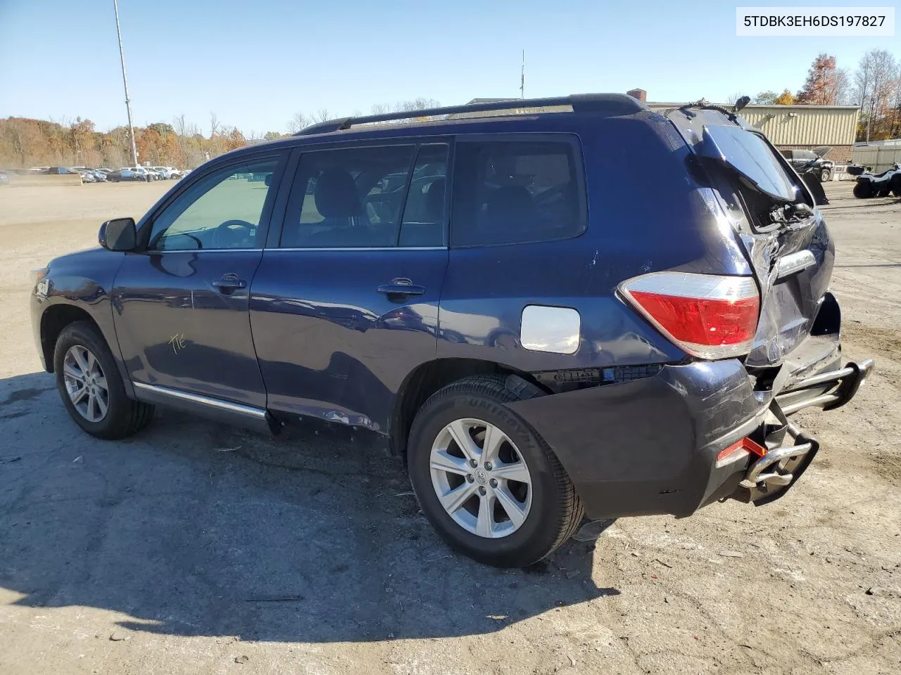 2013 Toyota Highlander Base VIN: 5TDBK3EH6DS197827 Lot: 76823034