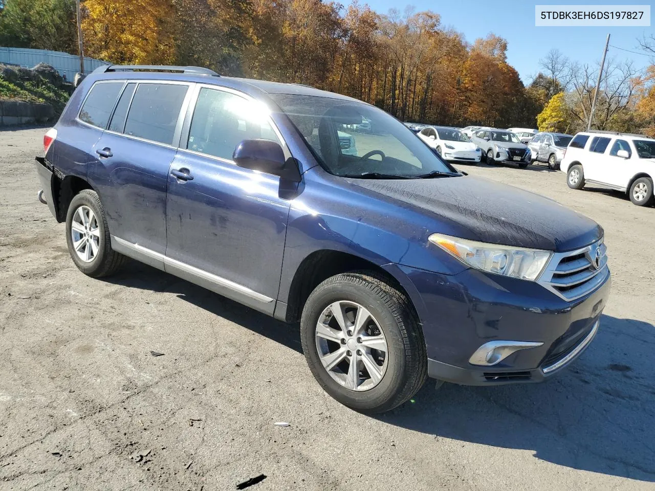 2013 Toyota Highlander Base VIN: 5TDBK3EH6DS197827 Lot: 76823034