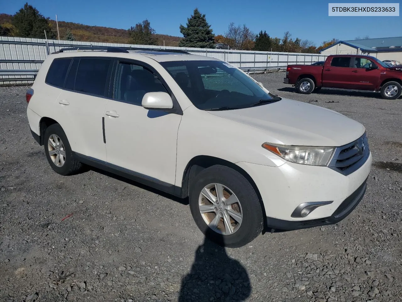 2013 Toyota Highlander Base VIN: 5TDBK3EHXDS233633 Lot: 77617204