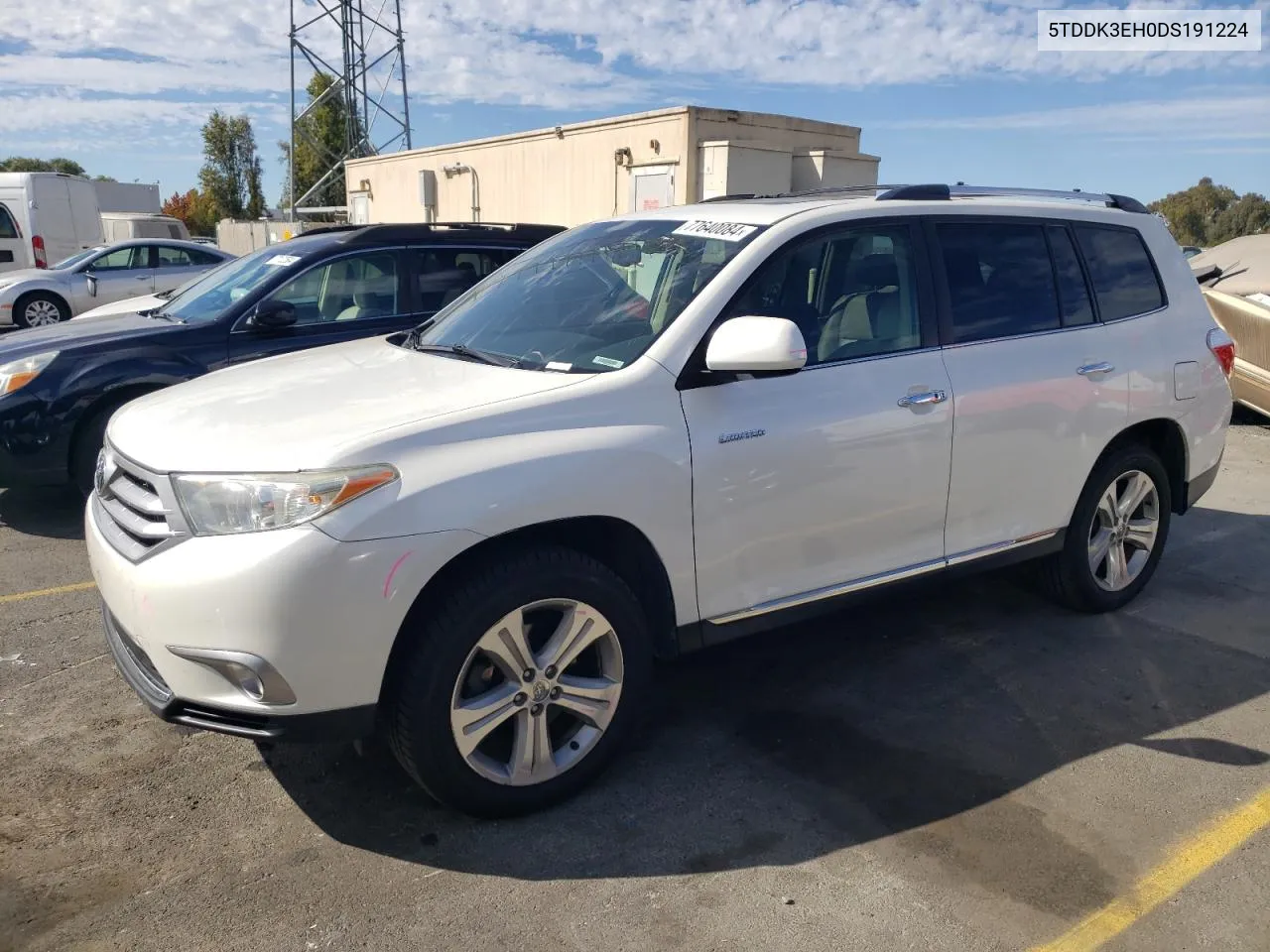 2013 Toyota Highlander Limited VIN: 5TDDK3EH0DS191224 Lot: 77640084