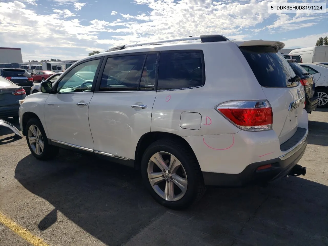 2013 Toyota Highlander Limited VIN: 5TDDK3EH0DS191224 Lot: 77640084