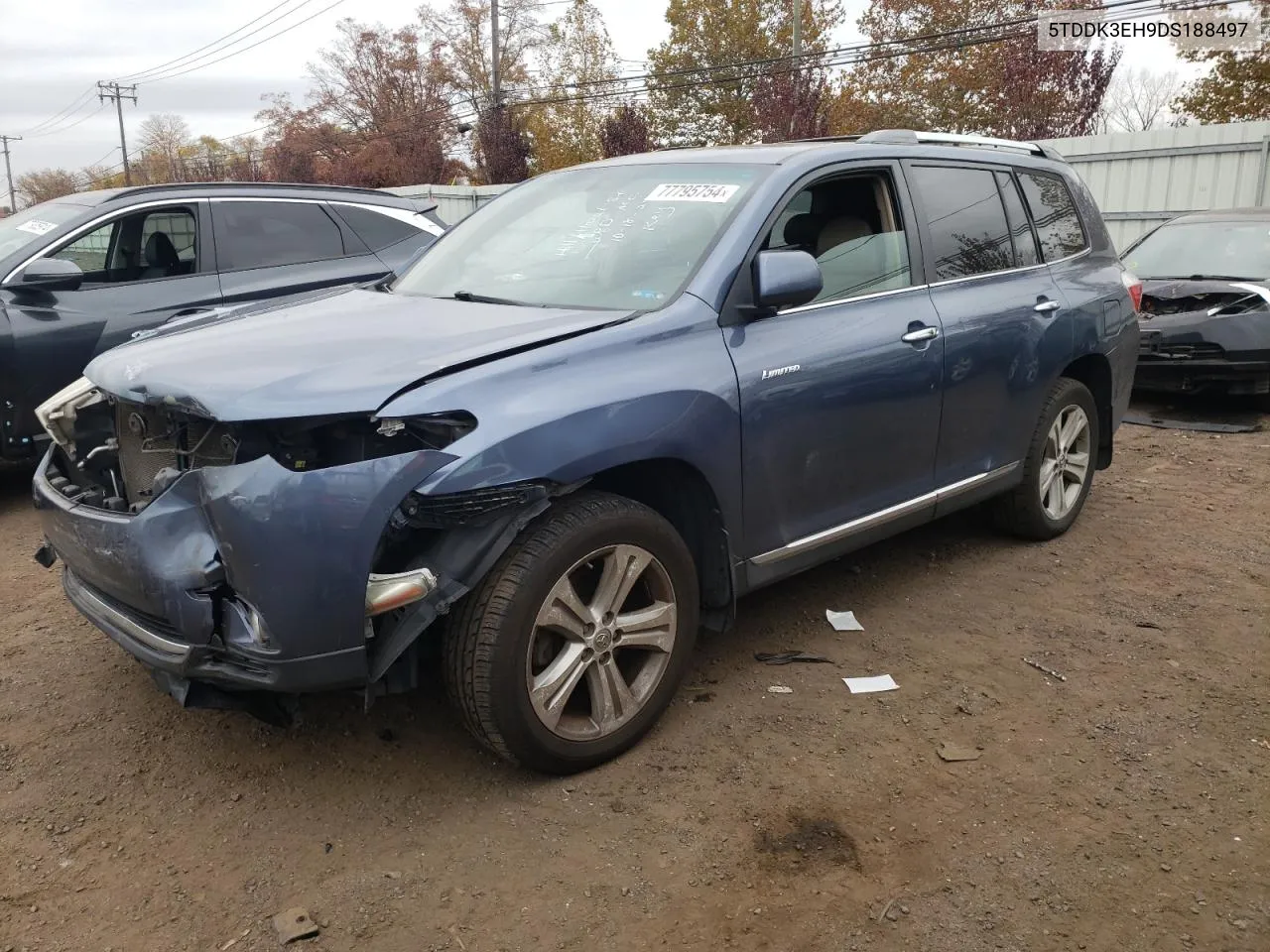 2013 Toyota Highlander Limited VIN: 5TDDK3EH9DS188497 Lot: 77795754