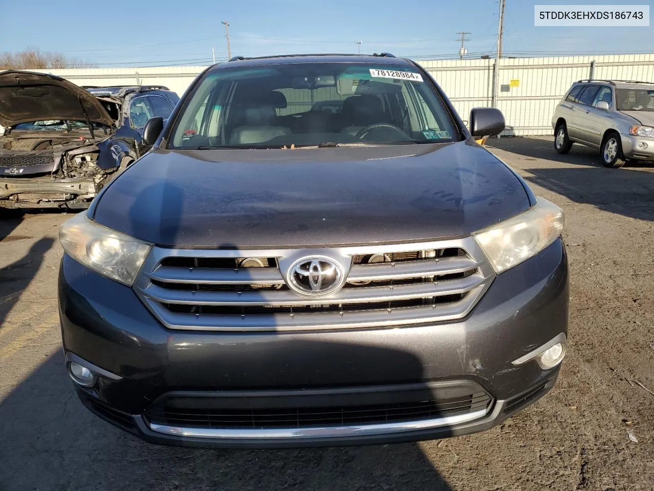 2013 Toyota Highlander Limited VIN: 5TDDK3EHXDS186743 Lot: 78128984