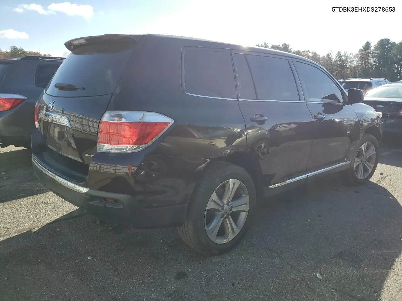 2013 Toyota Highlander Base VIN: 5TDBK3EHXDS278653 Lot: 78915644