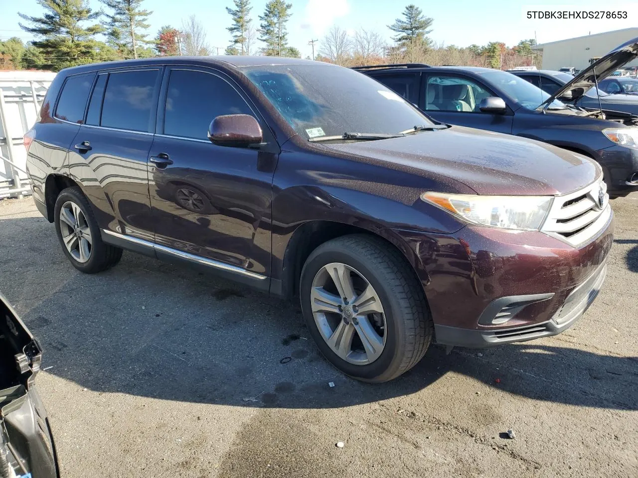 2013 Toyota Highlander Base VIN: 5TDBK3EHXDS278653 Lot: 78915644