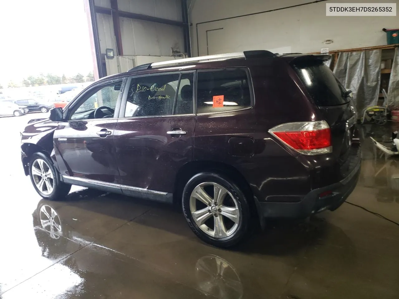 2013 Toyota Highlander Limited VIN: 5TDDK3EH7DS265352 Lot: 78939844