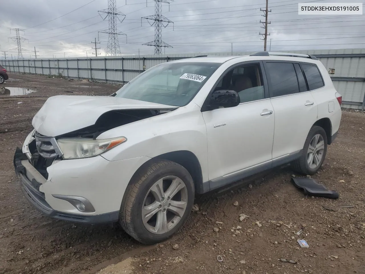 2013 Toyota Highlander Limited VIN: 5TDDK3EHXDS191005 Lot: 79063064