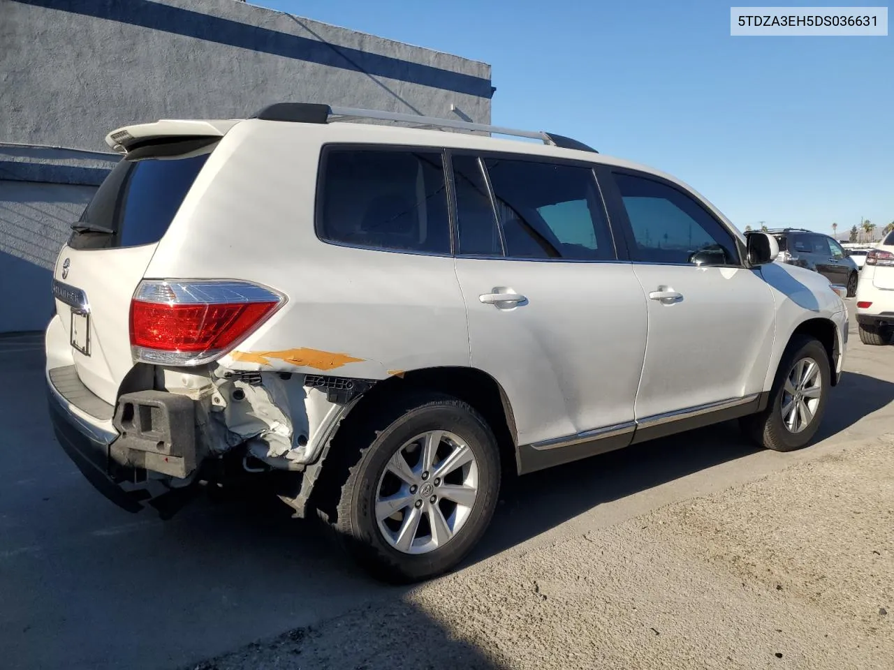 2013 Toyota Highlander Base VIN: 5TDZA3EH5DS036631 Lot: 80121274