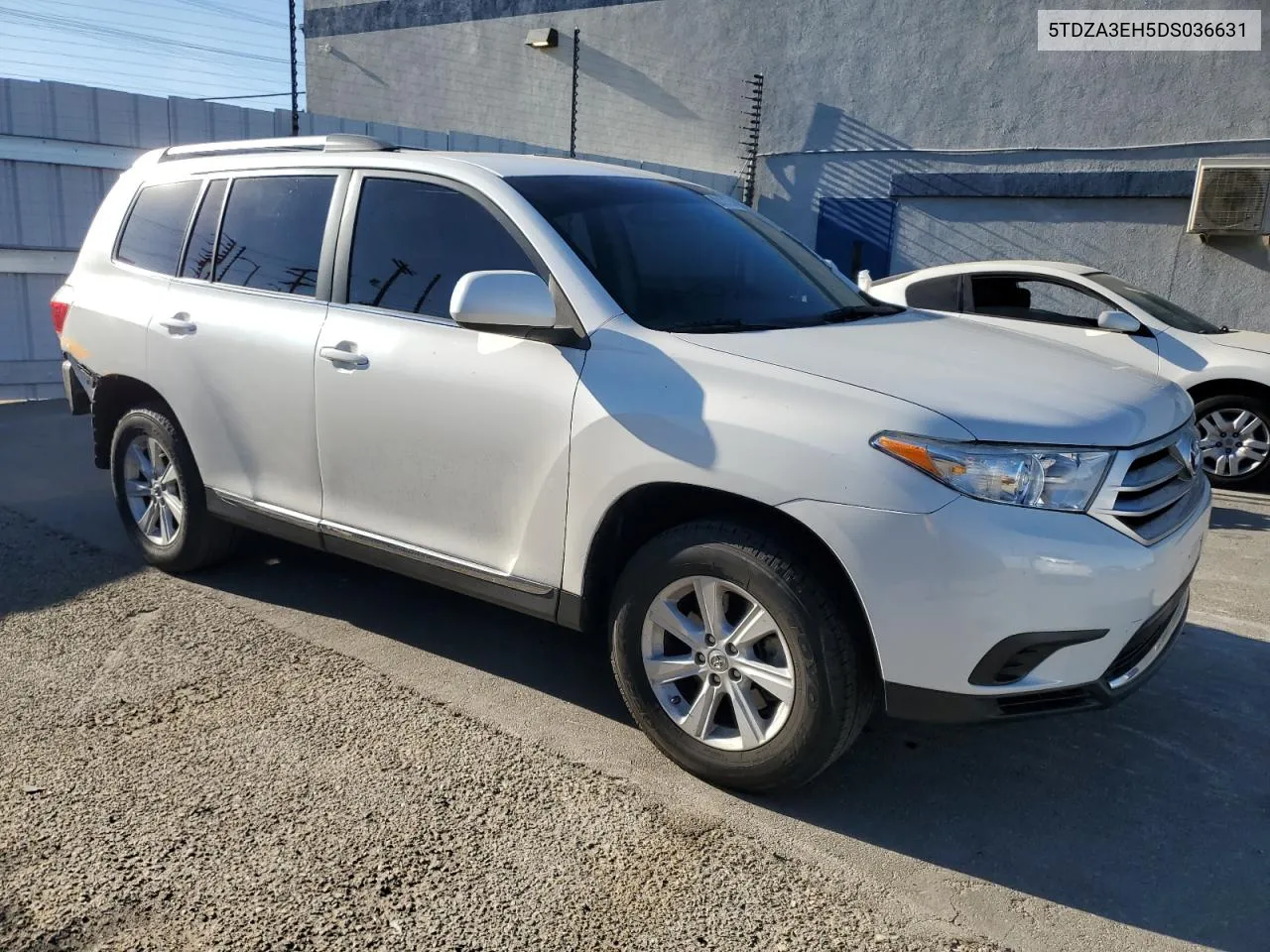 2013 Toyota Highlander Base VIN: 5TDZA3EH5DS036631 Lot: 80121274