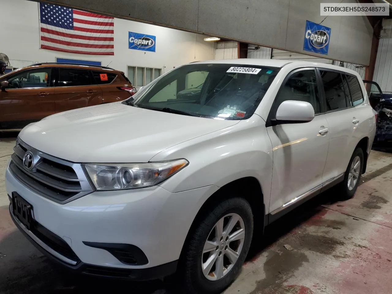 2013 Toyota Highlander Base VIN: 5TDBK3EH5DS248573 Lot: 80225804