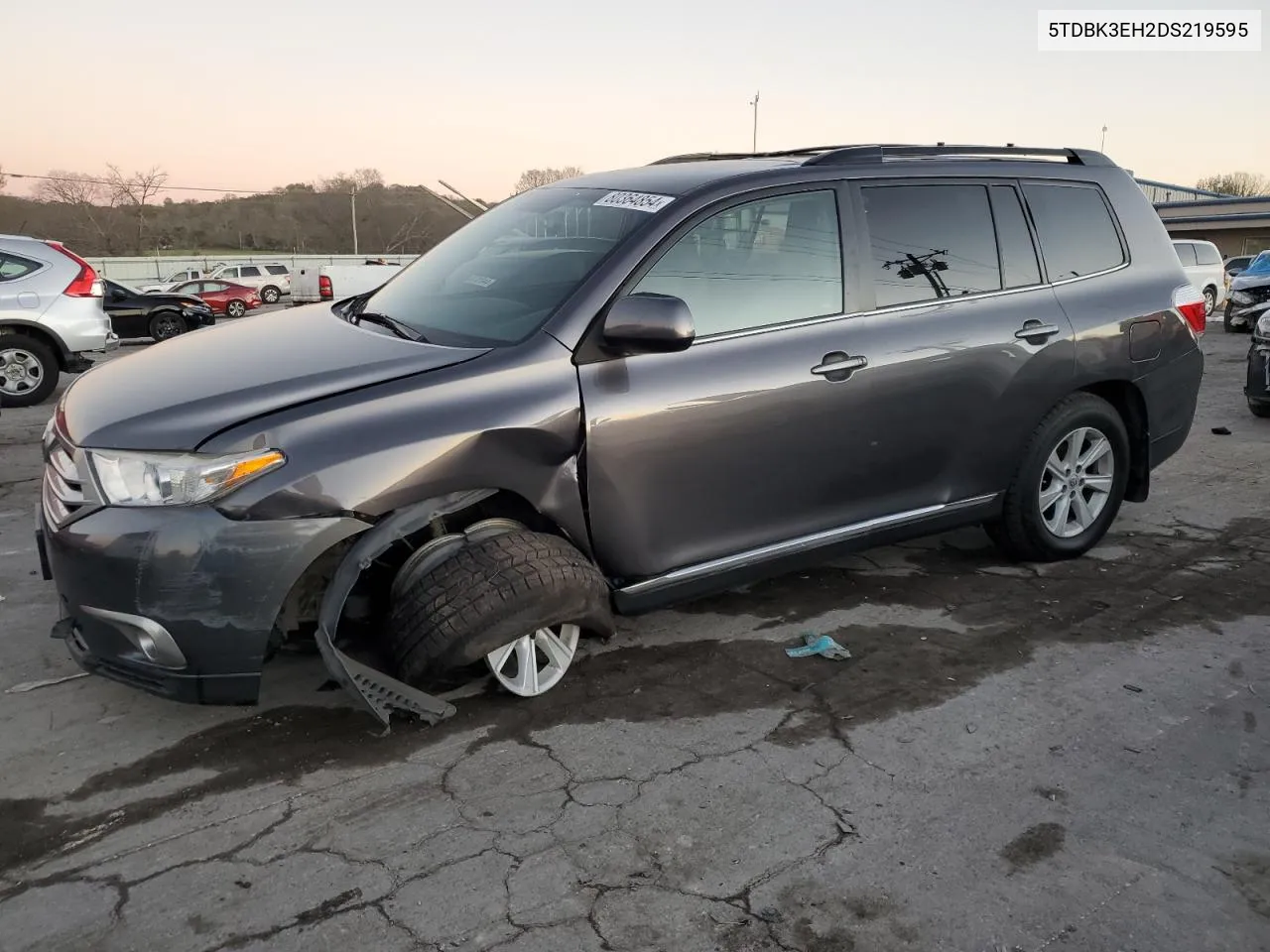 2013 Toyota Highlander Base VIN: 5TDBK3EH2DS219595 Lot: 80364854