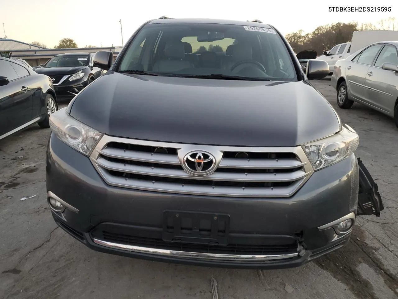 2013 Toyota Highlander Base VIN: 5TDBK3EH2DS219595 Lot: 80364854