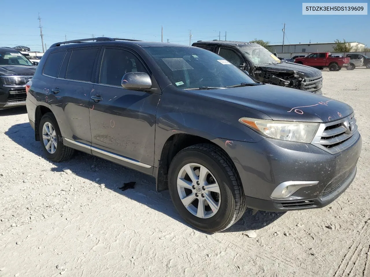 2013 Toyota Highlander Base VIN: 5TDZK3EH5DS139609 Lot: 80905864