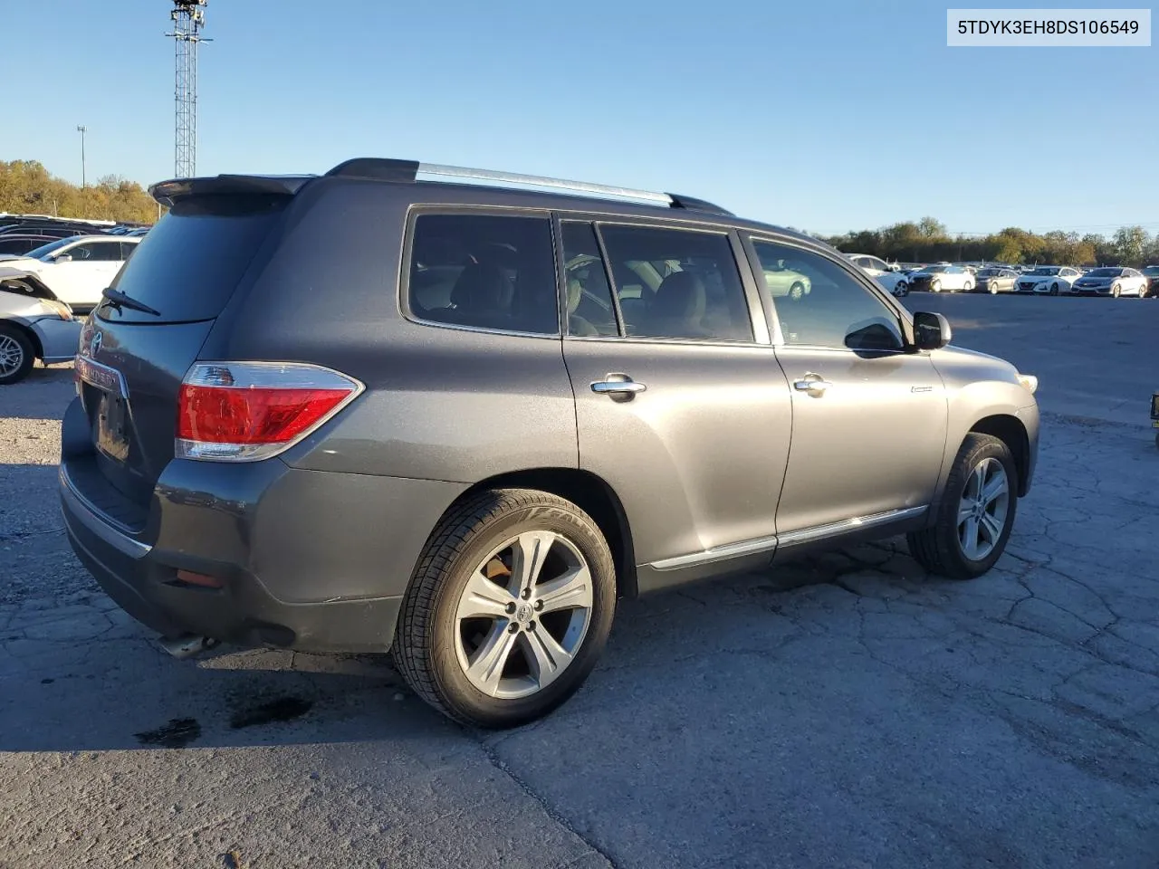 2013 Toyota Highlander Limited VIN: 5TDYK3EH8DS106549 Lot: 80922744