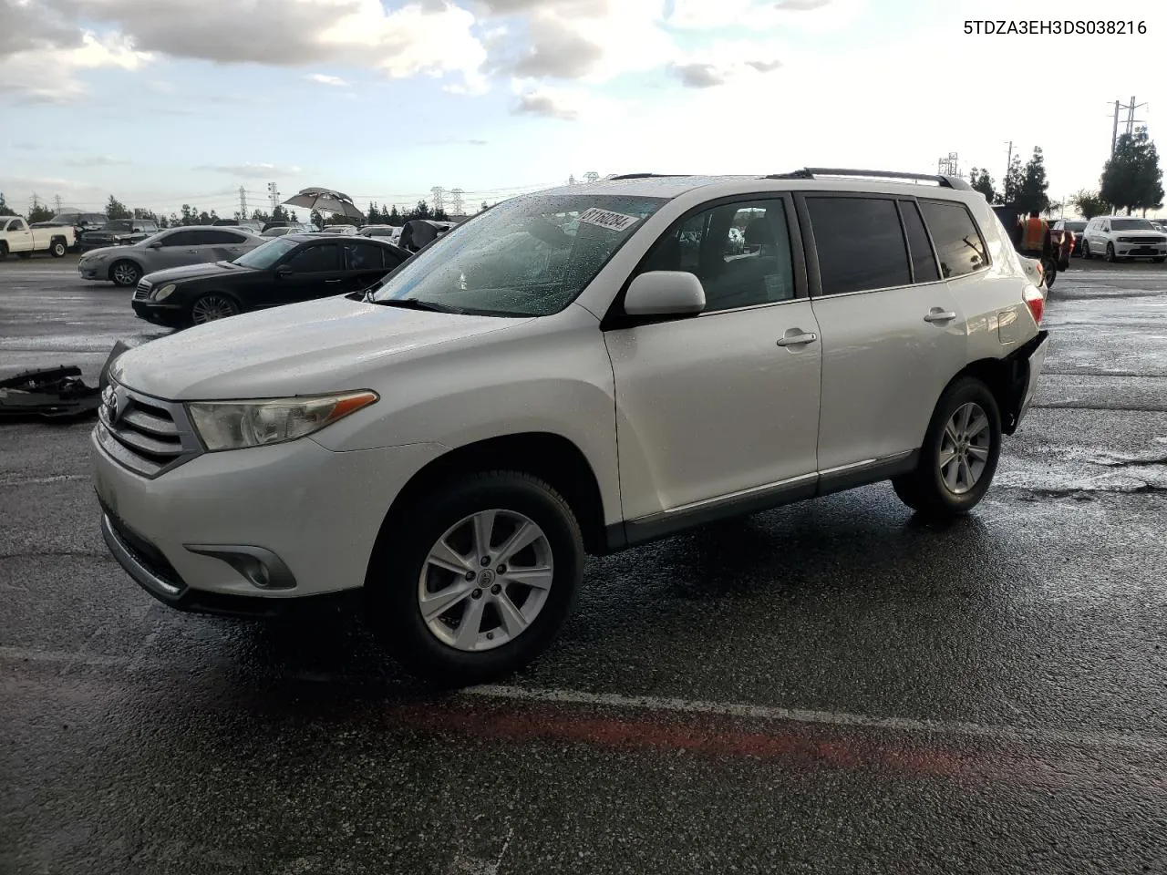 2013 Toyota Highlander Base VIN: 5TDZA3EH3DS038216 Lot: 81160284