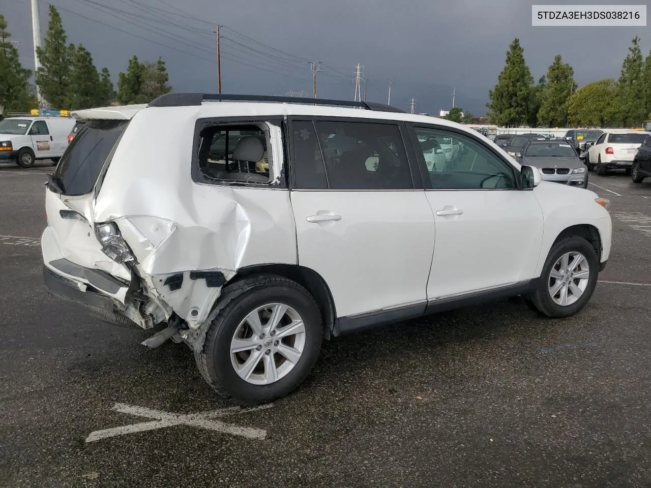 2013 Toyota Highlander Base VIN: 5TDZA3EH3DS038216 Lot: 81160284