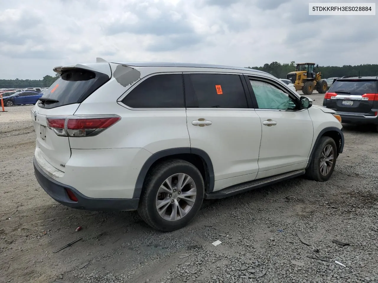 2014 Toyota Highlander Xle VIN: 5TDKKRFH3ES028884 Lot: 60844084