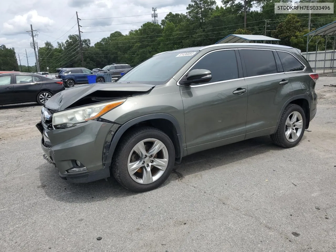 2014 Toyota Highlander Limited VIN: 5TDDKRFH7ES033496 Lot: 61436864