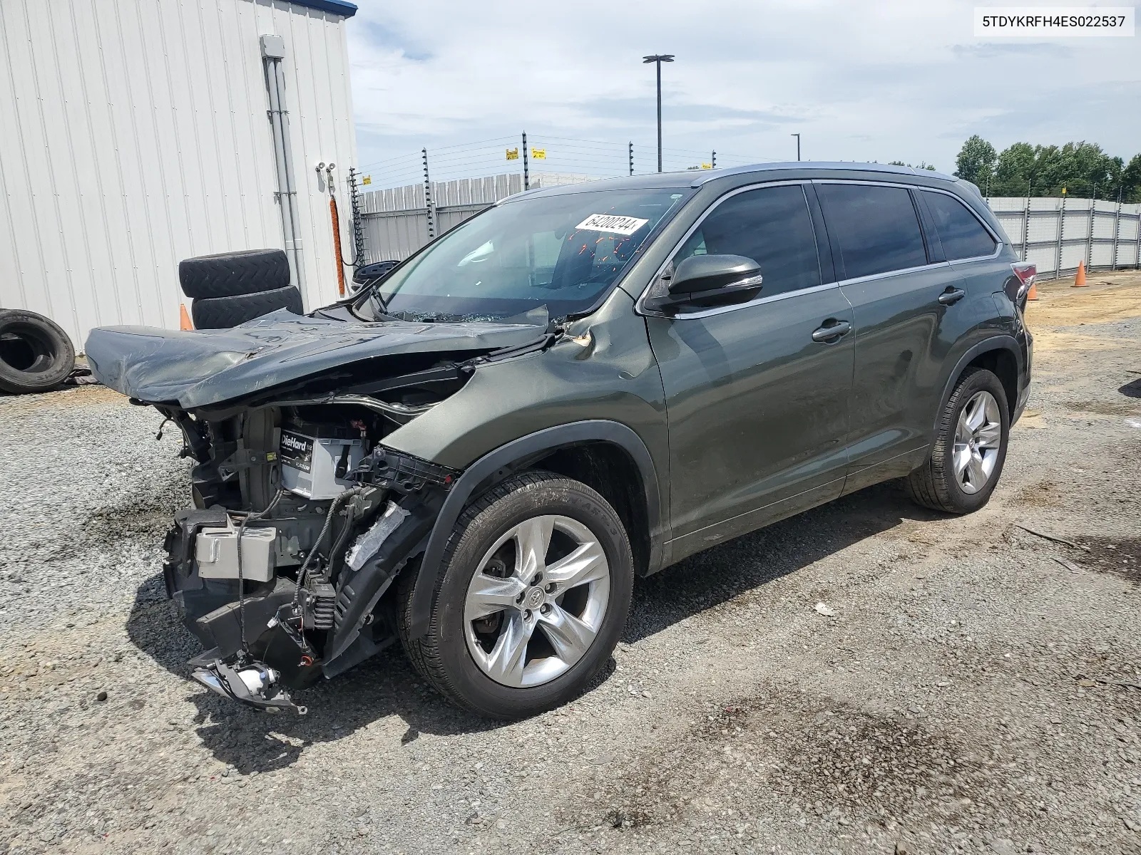 2014 Toyota Highlander Limited VIN: 5TDYKRFH4ES022537 Lot: 64200244