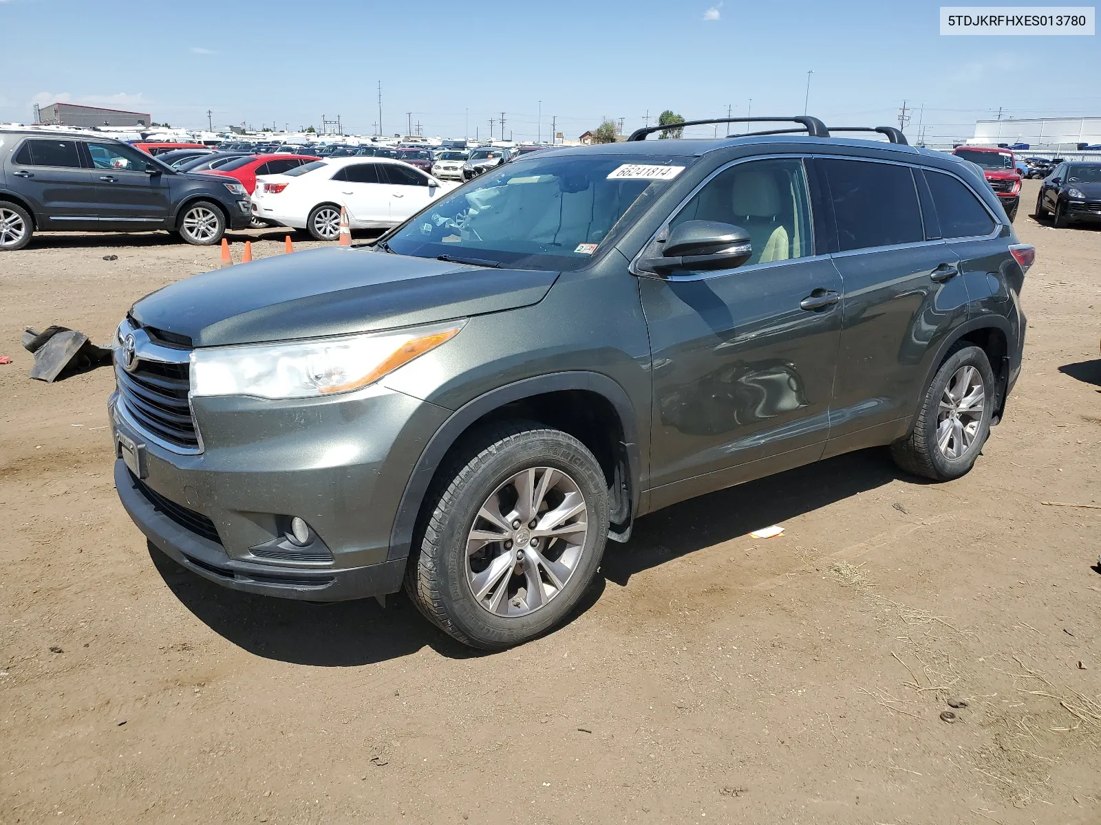 5TDJKRFHXES013780 2014 Toyota Highlander Xle