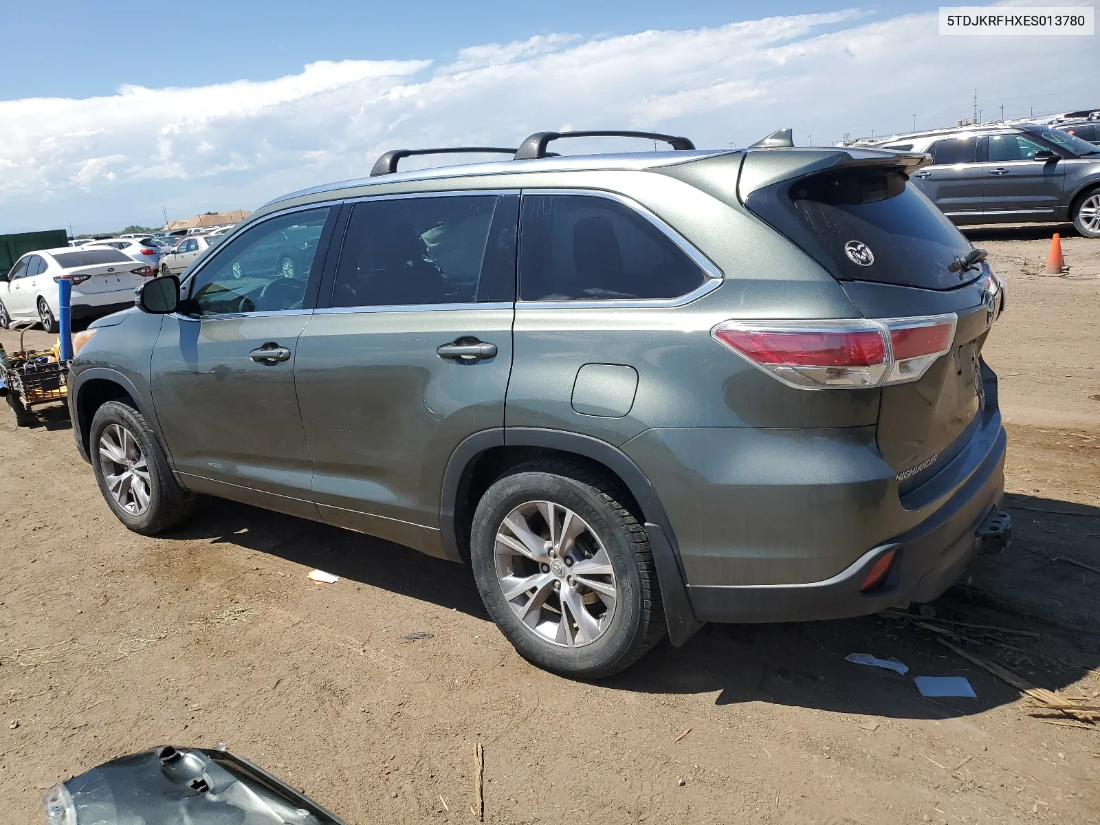 2014 Toyota Highlander Xle VIN: 5TDJKRFHXES013780 Lot: 66241814