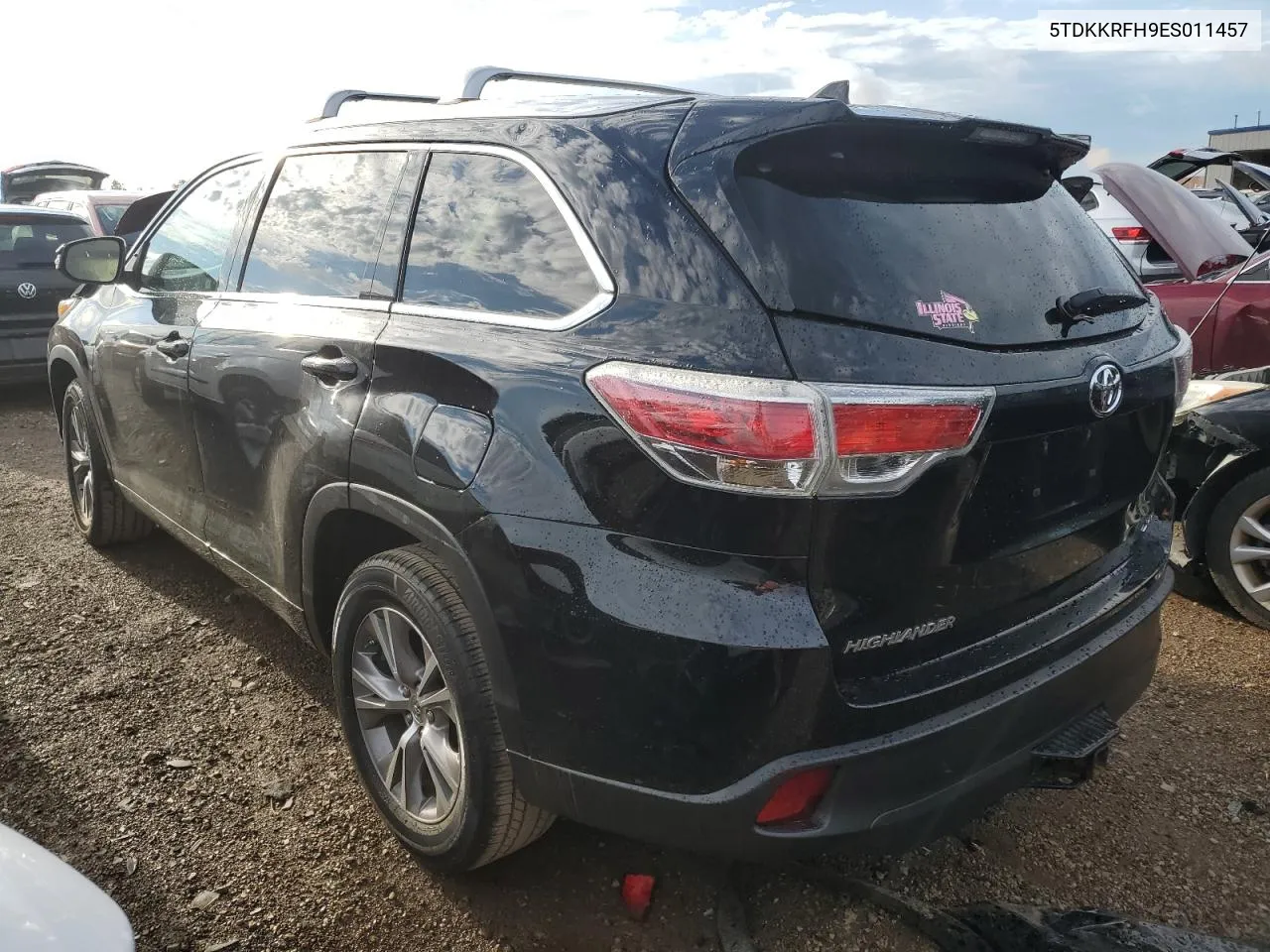 5TDKKRFH9ES011457 2014 Toyota Highlander Xle