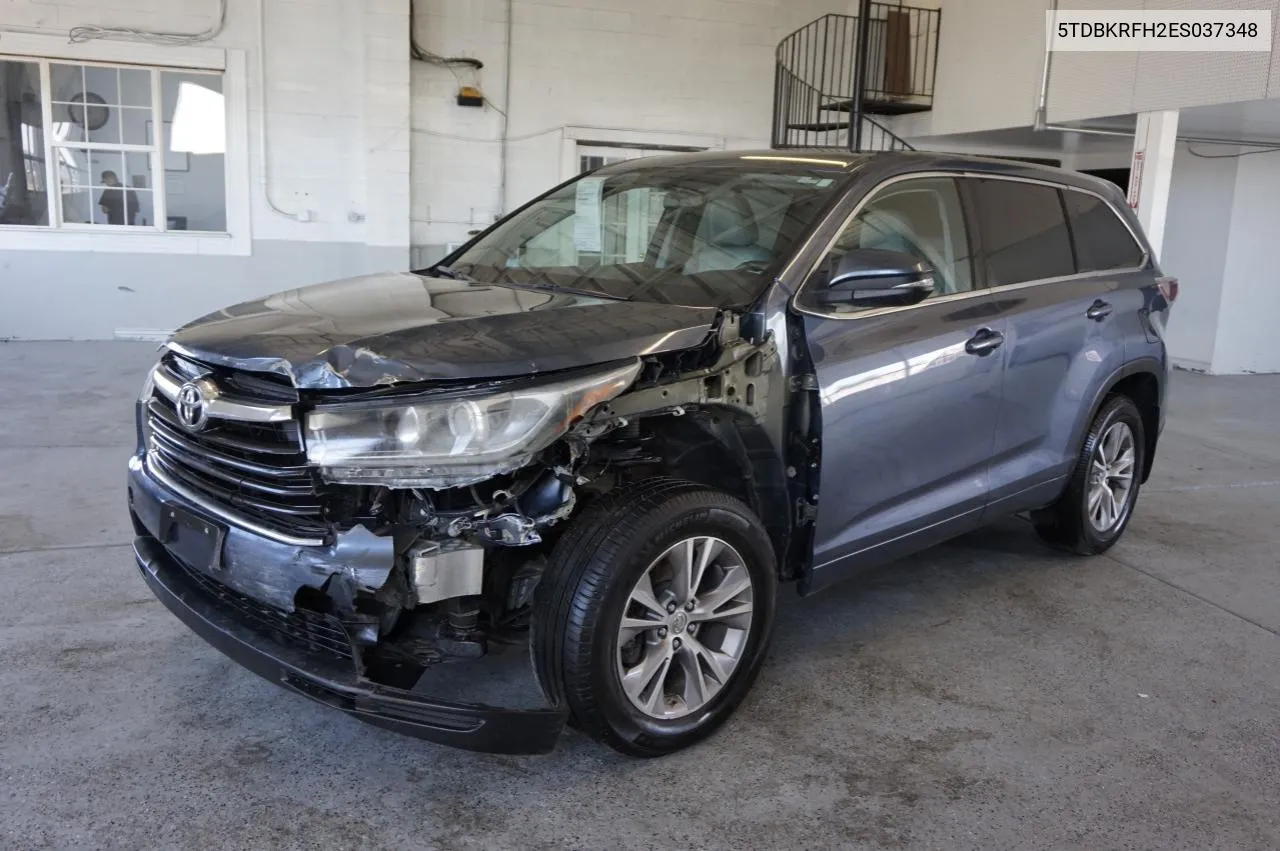 5TDBKRFH2ES037348 2014 Toyota Highlander Le