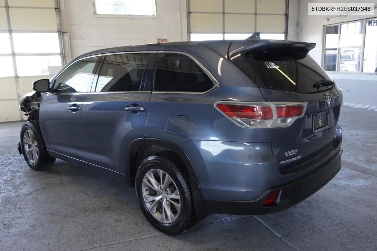 2014 Toyota Highlander Le VIN: 5TDBKRFH2ES037348 Lot: 70255654