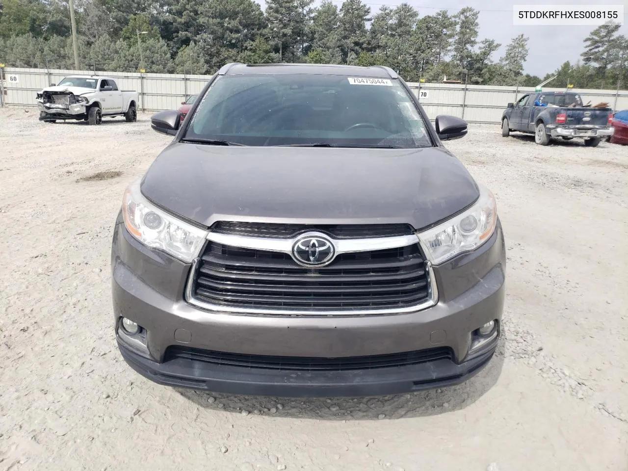 2014 Toyota Highlander Limited VIN: 5TDDKRFHXES008155 Lot: 70475044