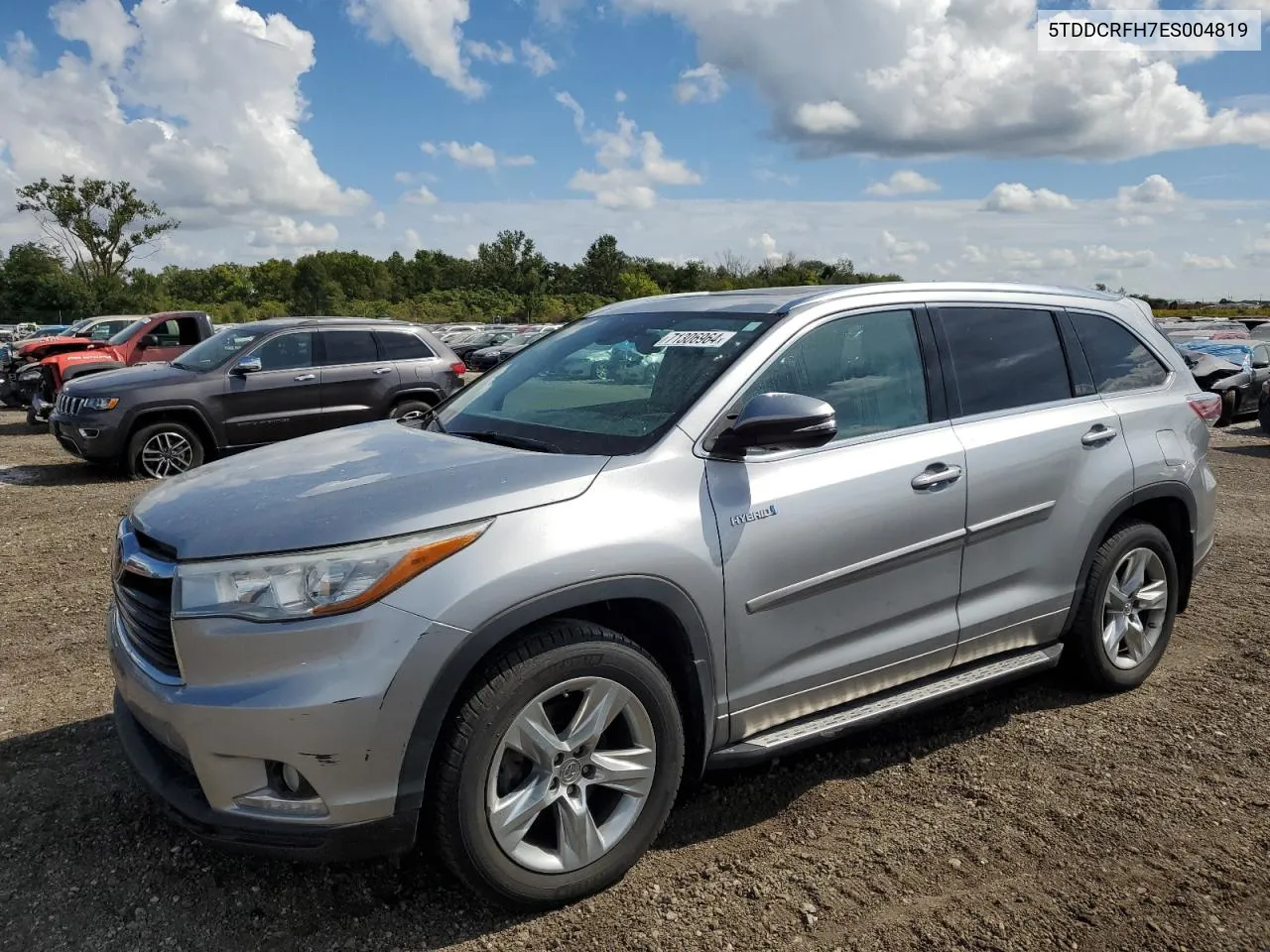 5TDDCRFH7ES004819 2014 Toyota Highlander Hybrid Limited