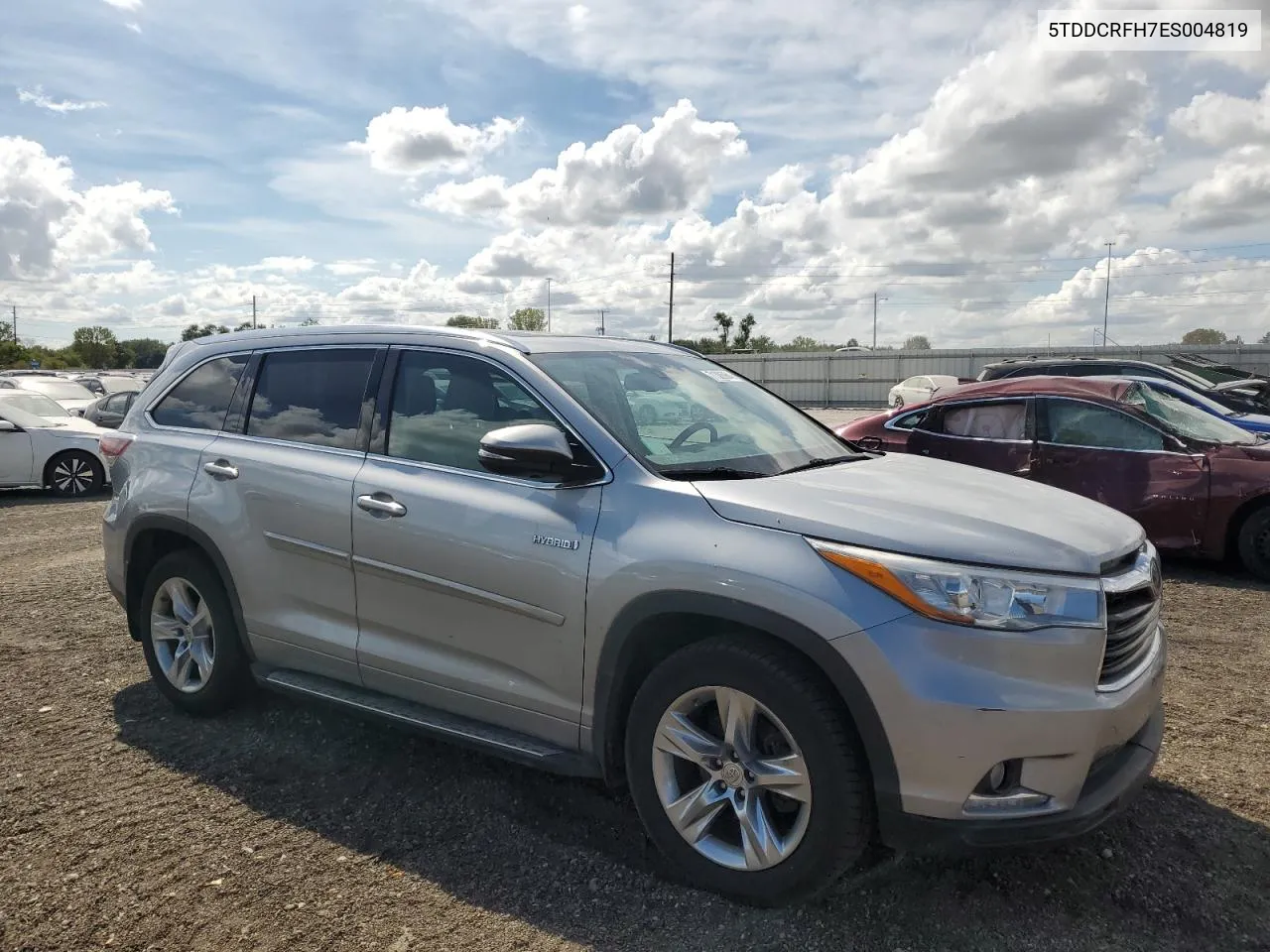 5TDDCRFH7ES004819 2014 Toyota Highlander Hybrid Limited