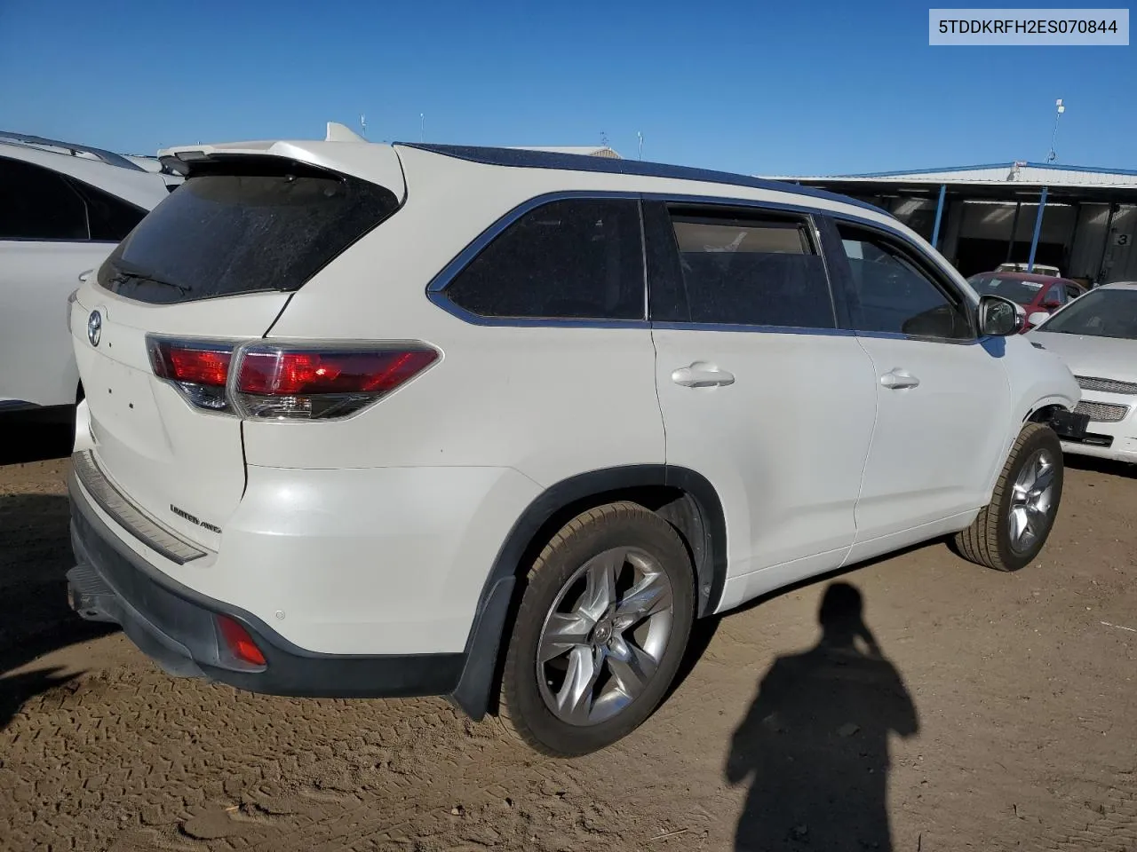 5TDDKRFH2ES070844 2014 Toyota Highlander Limited