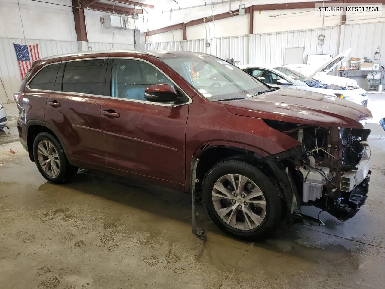 2014 Toyota Highlander Xle VIN: 5TDJKRFHXES012838 Lot: 73506184