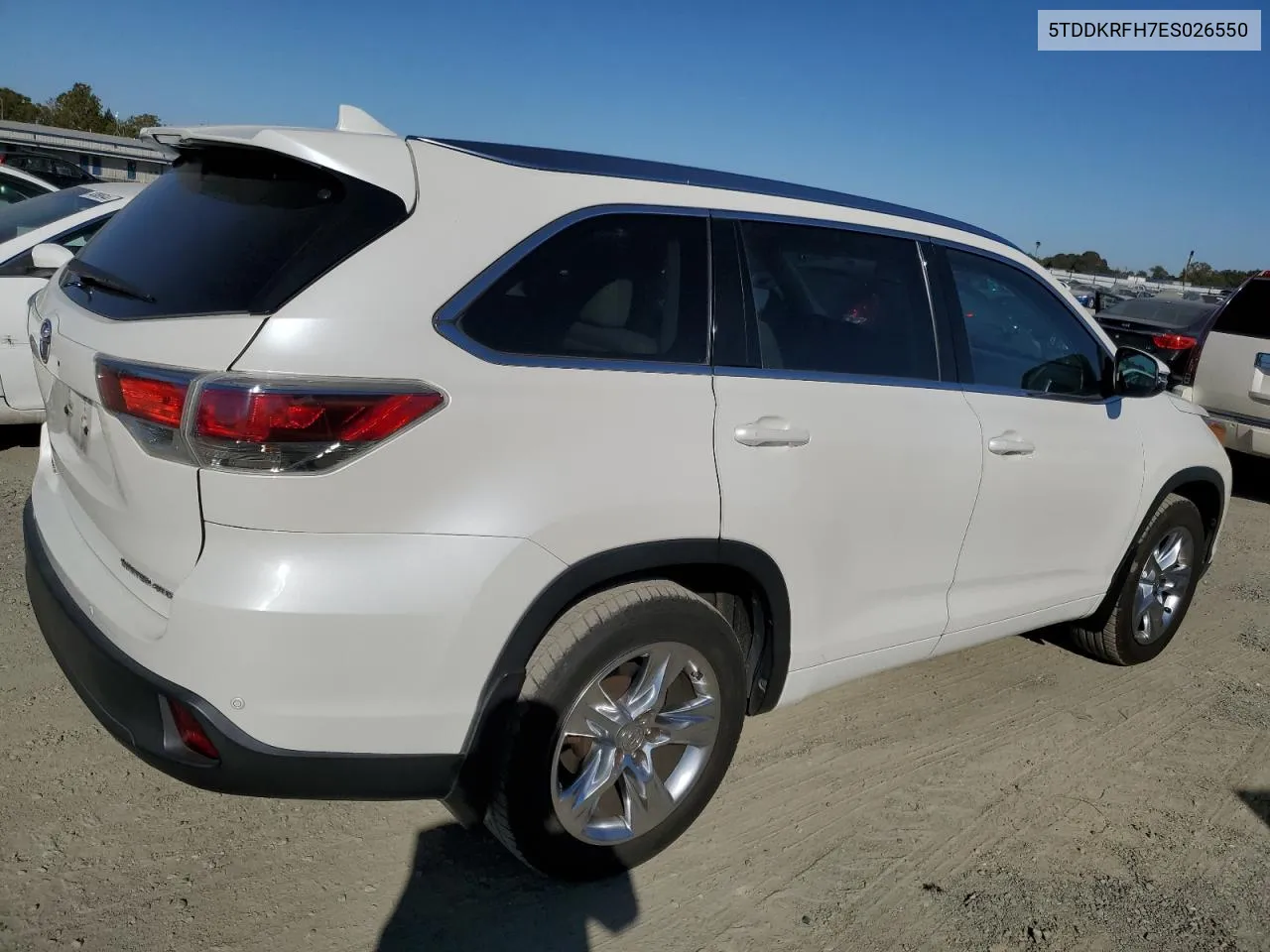 2014 Toyota Highlander Limited VIN: 5TDDKRFH7ES026550 Lot: 75346894